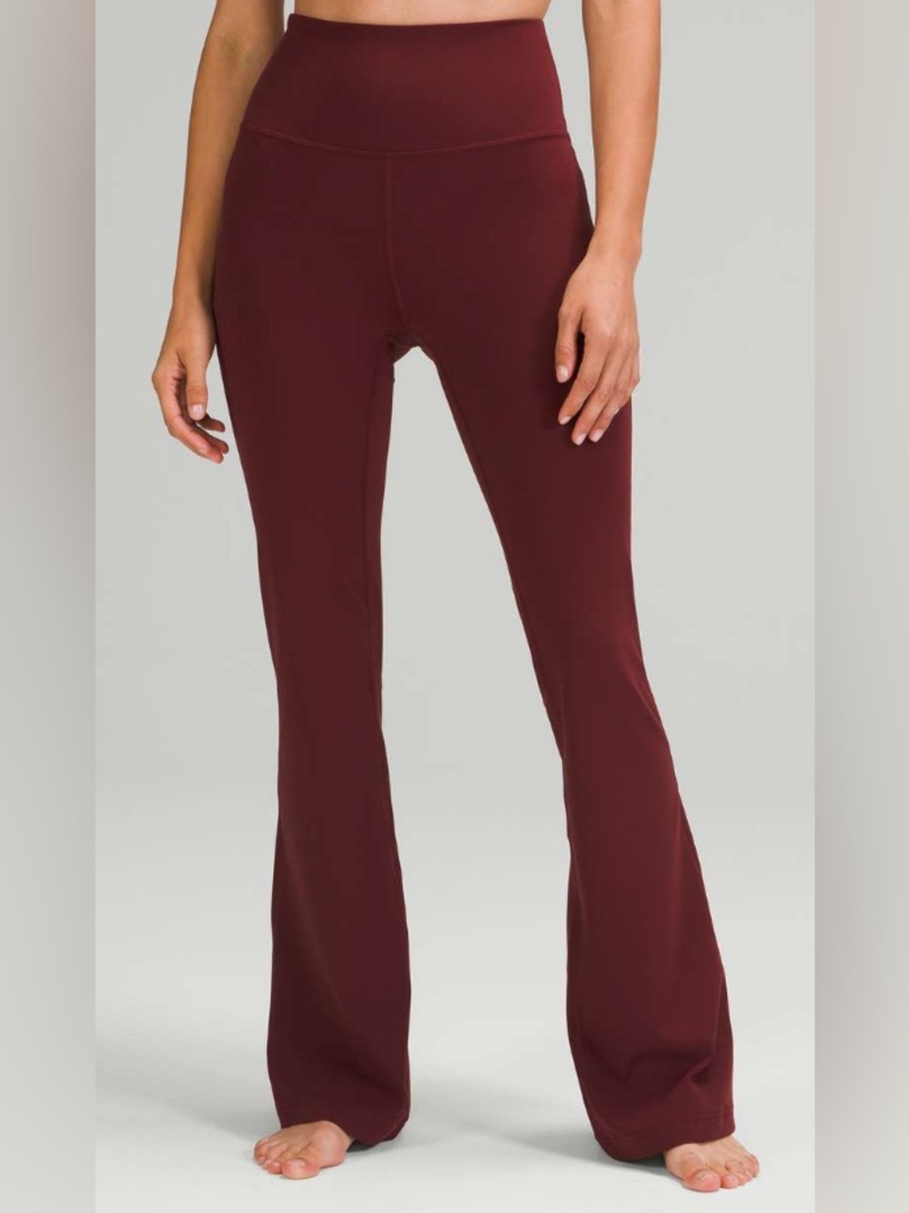 NWT Lululemon Groove Pant Flare Super High-Rise *Nulu Red Merlot size 2